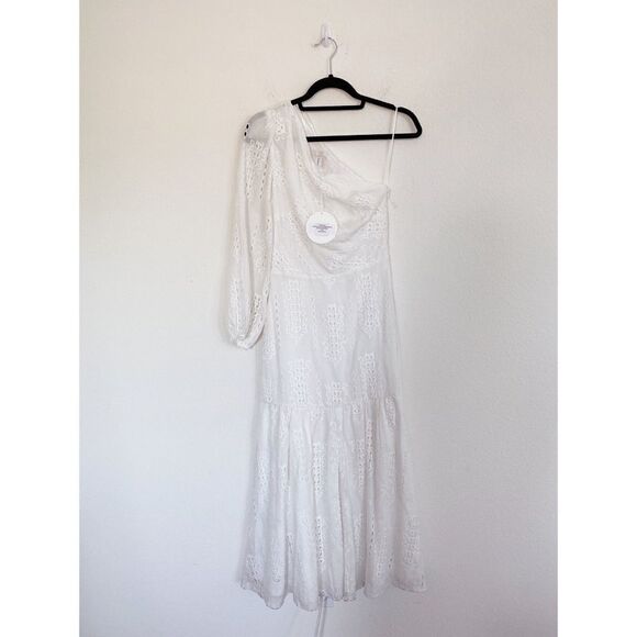 Talulah Never Let me Go Linen Midi dress in white - Picture 9 of 13